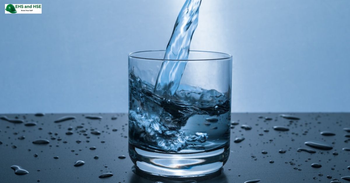 A glass of pure drinking water.