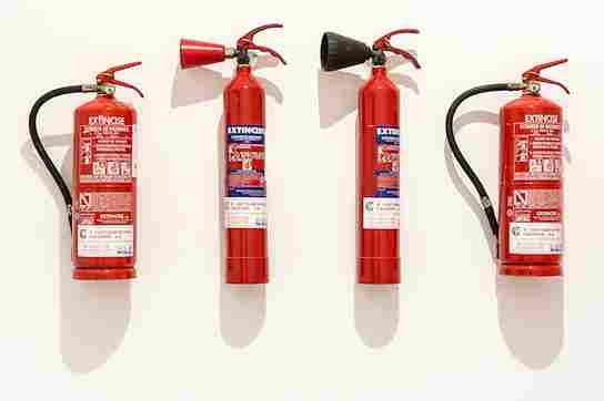 fire extinguisher cylinders with identification neccessory for fire post