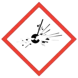 explosive sign for GHS hazard pictogram