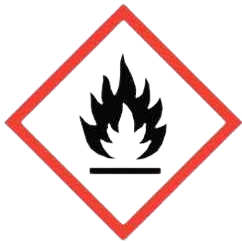 flammable sign for fire risk hazards