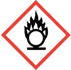 oxidizing sign for GHS pictogram